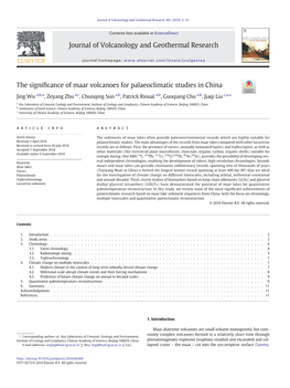 The Significance of Maar Volcanoes for Palaeoclimatic Studies in China