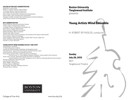 Young Artists Wind Ensemble