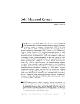 John Maynard Keynes