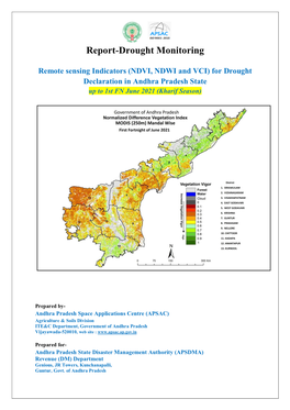 NDVI NDWI VCI Status-1St FN -June 2021