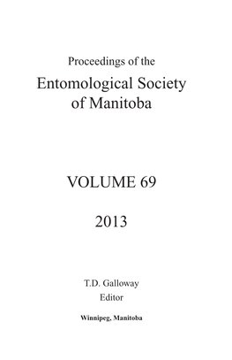 Proc Ent Soc Mb 2013, Volume 69