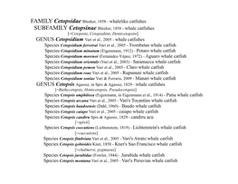 FAMILY Cetopsidae Bleeker, 1858