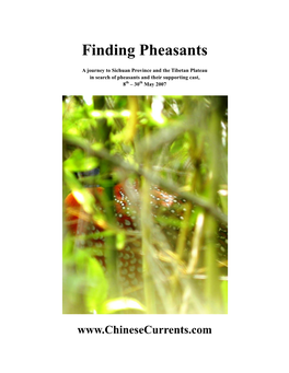 Finding Pheasants