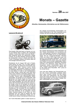 Monats – Gazette