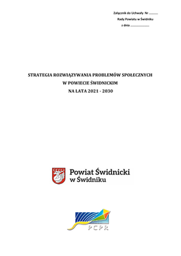 Strategia Rozwiązywania Problemów Społecznych W Powiecie Świdnickim Na Lata 2021 - 2030 Spis Treści