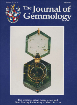 Thejournal of Gemmology Back Issues Individual Back Issues of the Journal Are Available at £10.00 Each