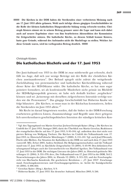 Die Katholischen Bischöfe Und Der 17. Juni 1953