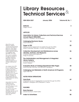 Library Resources Technical Services&