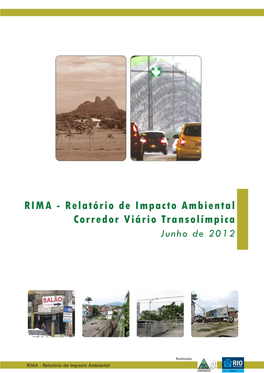 RIMA - Relatório De Impacto Ambiental Corredor Viário Transolímpica Junho De 2012