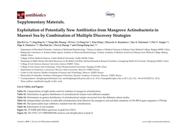 Supplementary Materials. Exploitation of Potentially New Antibiotics From