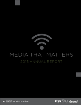 Media That Matters 2015 Annual Report