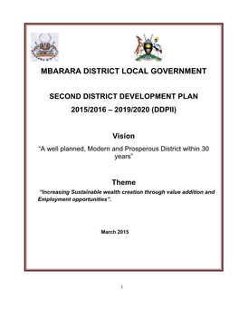 Second District Development Plan 2015/2016 – 2019/2020 (Ddpii)