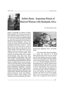 Sabitri Brata : Important Ritual of Married Women with Husbands Alive