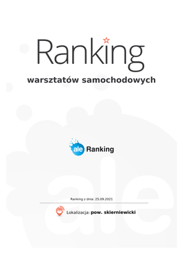 Lista Polecanych Warsztatów Samochodowych • Pow. Skierniewicki • Aleranking