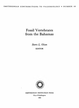 Fossil Vertebrates from the Bahamas