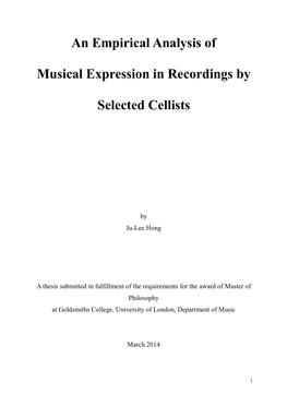 An Empirical Analysis of Musical Expression in Recordings By