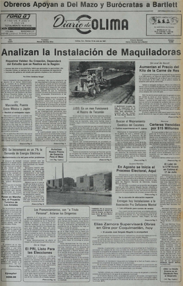 Analizan Ia Instalacion De Maquiladoras