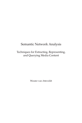 Semantic Network Analysis