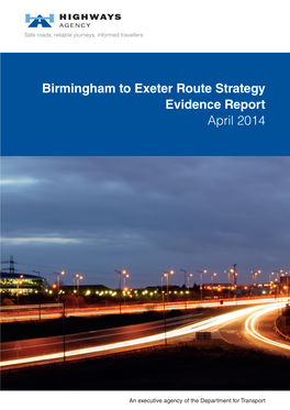 Birmingham to Exeter Route Strategy Evidence Report April 2014