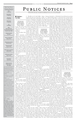 Public Notices 713.869.5434 Submit Public Notices by E-Mail: Publicnotices@Dailycourtreview.Com Or Call 713.869.5434