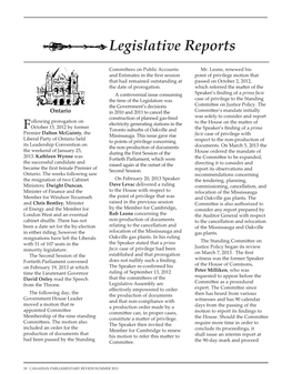 Legislative Reports