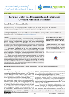 International Journal of Food and Nutritional Science