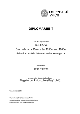 Birgit Prunner Diplomarbeit