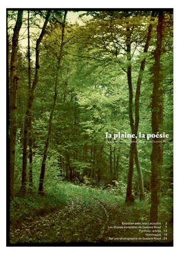 La Plaine, La Poésie Bulletin #6 De L’Association Des Amis De Gustave Roud