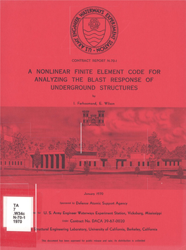 A Nonlinear Finite Element Code for Analyzing the Blast Response of Underground Structures