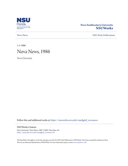 Nova News, 1986 Nova University