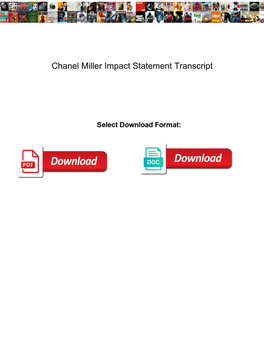 Chanel Miller Impact Statement Transcript