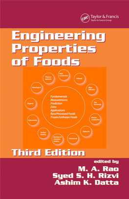 Engineering Properties of Foods Third Edition