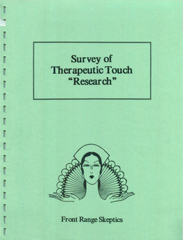 Survey of Therapeutic Touch “Research.”