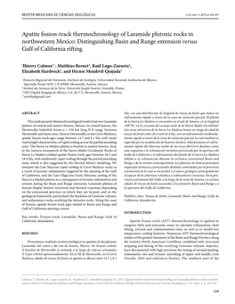 Apatite Fission-Track Thermochronology of Laramide Plutonic Rocks in Northwestern Mexico: Distinguishing Basin and Range Extension Versus Gulf of California Rifting