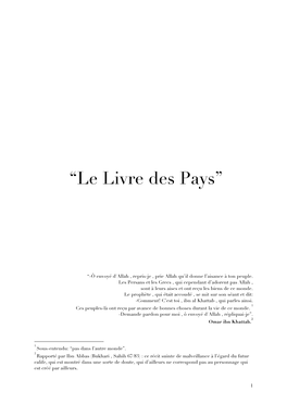 Chapitre 9 Le Livre Des Pays