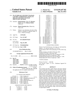 (12) United States Patent (10) Patent No.: US 8,101,657 B2 Yamada Et Al