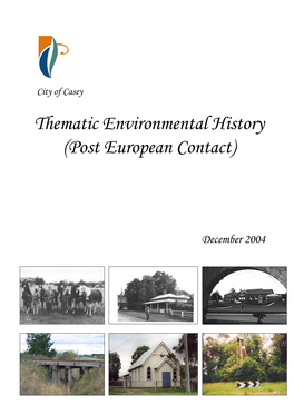 Thematic Environmental History (Post European Contact)