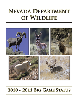 Nevada Department of Wildlife: 2010-2011 Big Game Status