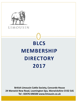 Blcs Membership Directory 2017