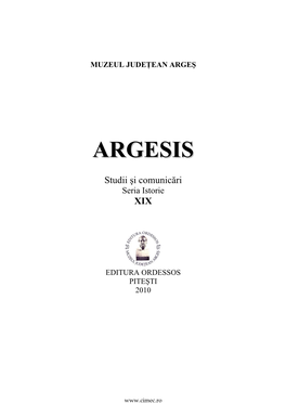 Argesis. Studii Şi Comunicări