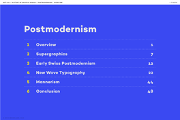 POSTMODERNISM / Overview I / Xlviii