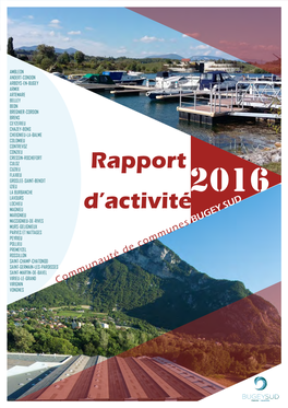 Rapport D'activité De La Communauté De Communes Bugey-Sud