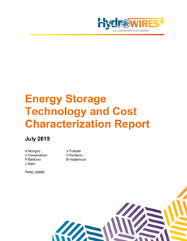 Energy Storage Technology and Cost Characterization Report