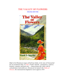 The Valley of Flowers Frank Smythe