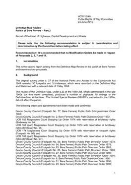 1 HCW/15/40 Public Rights of Way Committee 24 June 2015 Definitive