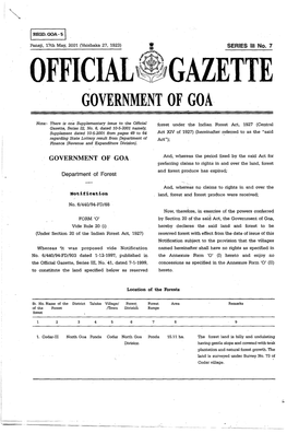 Official~Gazette Government of Goa