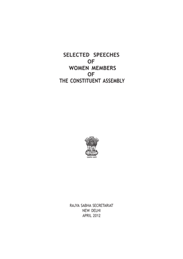 Selected Speeches of Women Member of The