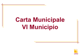 Carta Municipale VI Municipio Quadro Di Insieme Roma Capitale