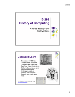 Charles Babbage and His Inventions