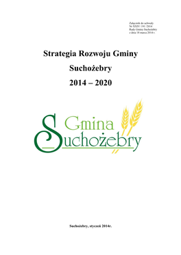 Strategia Rozwoju Gminy Suchożebry 2014 – 2020